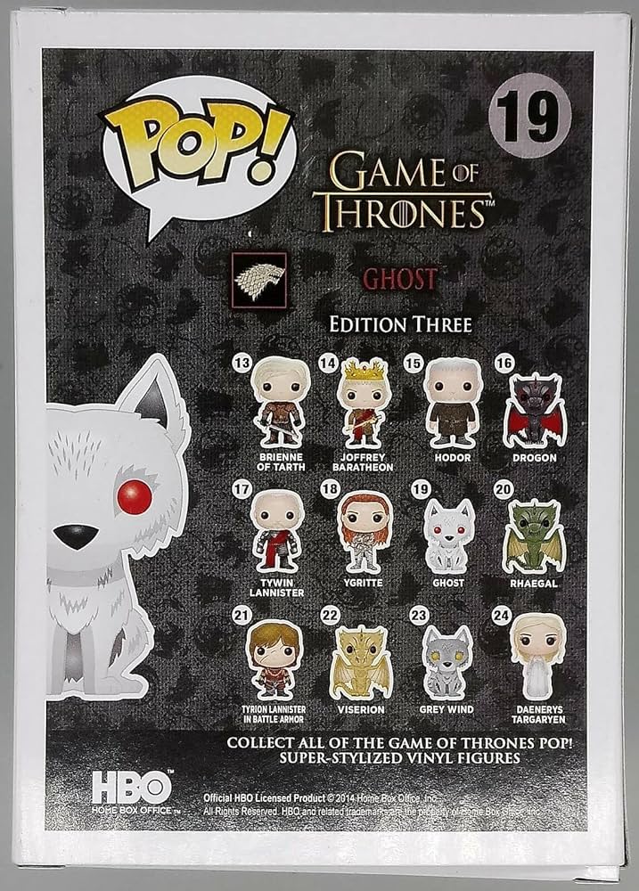 Funko pop! ゲーム・オブ・スローンズ Ghost Amazon.com: Game of Thrones Pop! Vinyl - Flocked Ghost #19